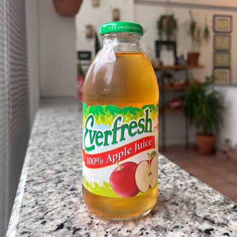 Glass of apple juice