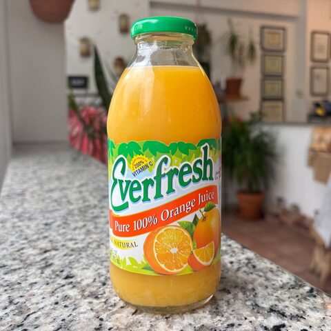 Glass of orange juice